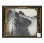 Civil War Magic Lantern Slide -- General Ulysses S. Grant at His Headquarters at Cold Harbor in 1864